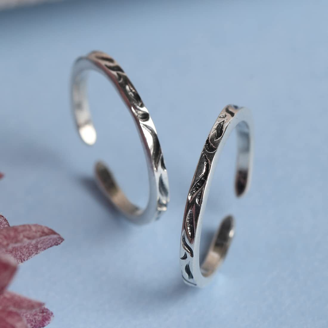 Clara 925 Sterling Silver Mila Toe Rings Pair | Size Adjustable | Gift for Women and Girls
