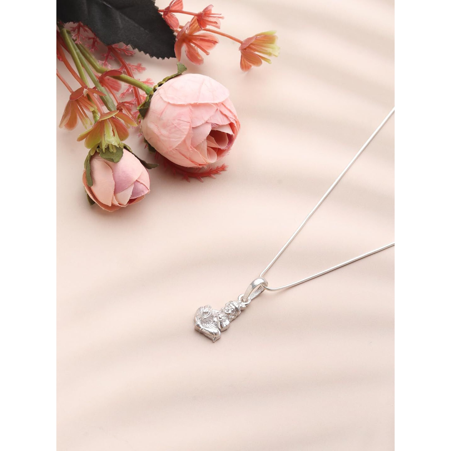 AKSHAT SAPPHIRE Sterling Silver (92.5% purity) God Kanha Laddu Gopal Pendant for Men & Women Pure Silver Bhagwan Thakur ji Bal Laddu Gopal Krihna Kanhaiya Locket for Good Health & Wealth