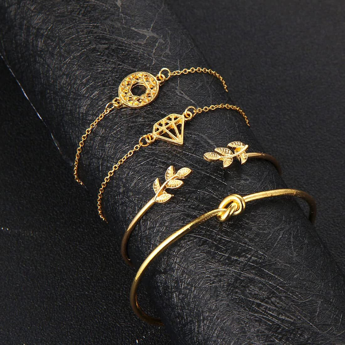 Jewels Galaxy Jewellery For Women Gold Plated Chain Bracelet (CT-BNS-49103)
