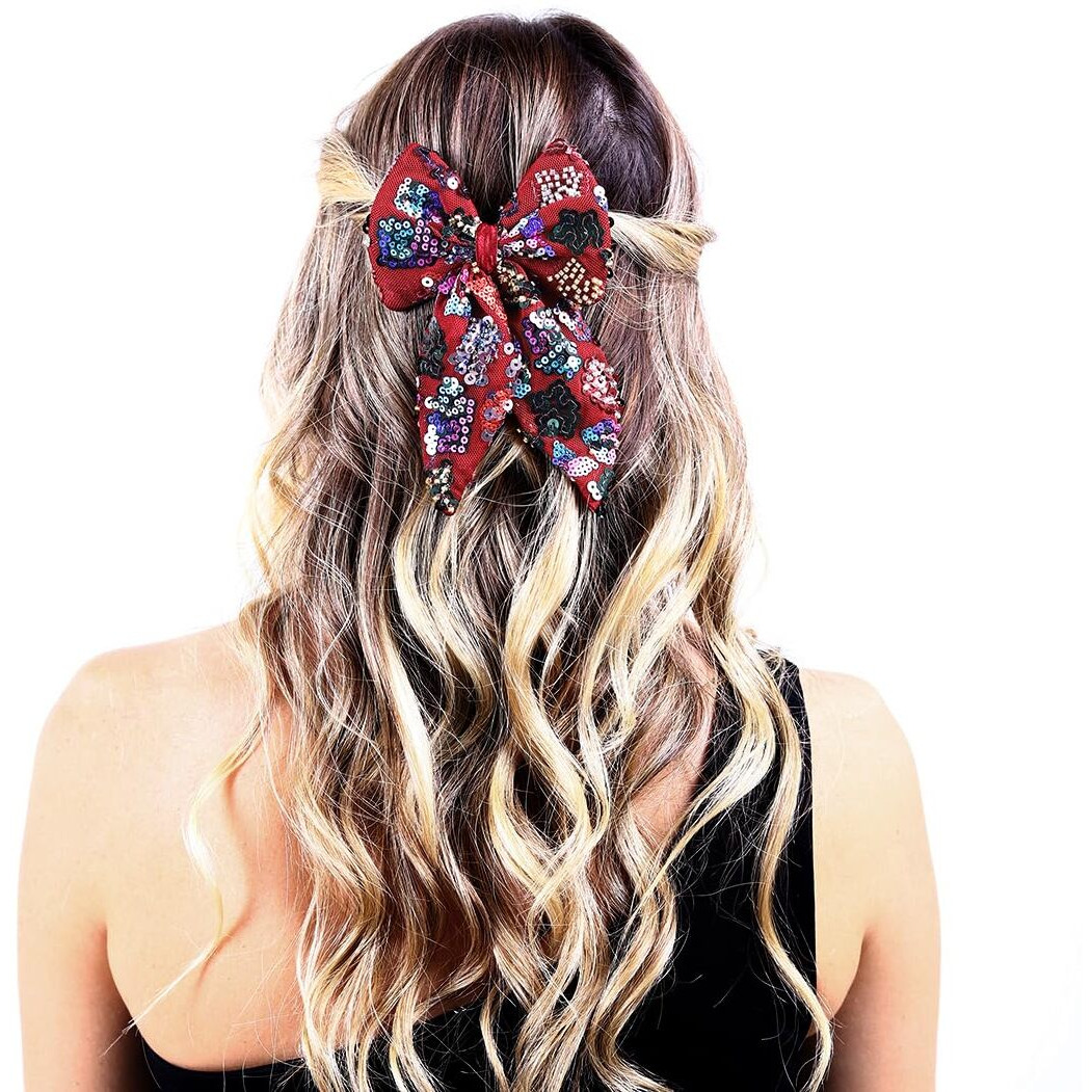 Radhu&Kabby Pack of 1 | Trendy Bow Tie Clip | Best Gift for Women/Girls | Fancy & Stylish | Anti-Hair Breakage Hairclips | Same Product As Pic | Hair Ties for All Occasion