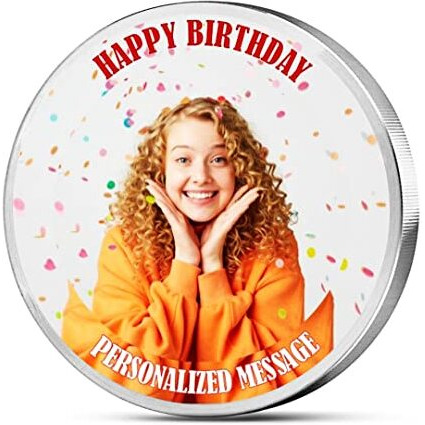MOHUR Personalized Happy Birthday 5 Gm Coloured (999) Pure Silver Coin