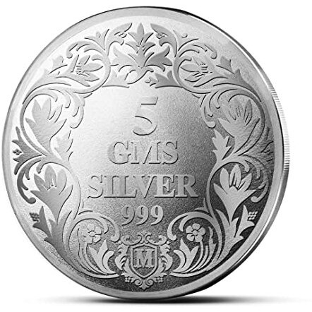 MOHUR Personalized Happy Birthday 5 Gm Coloured (999) Pure Silver Coin