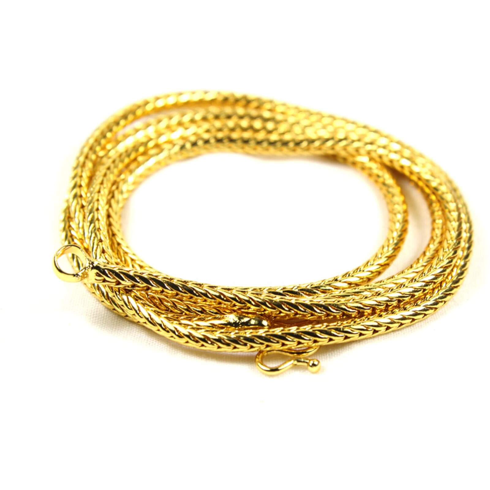 BFJ- BHEESHMA FASHION JEWELLERY One Gram Gold Jewellery Long Chains for Women | Gold Plated Chains for Women | 1Gram Gold Jewellery for Women | Thali Chain for Women Traditional | Snake | 26 Inches