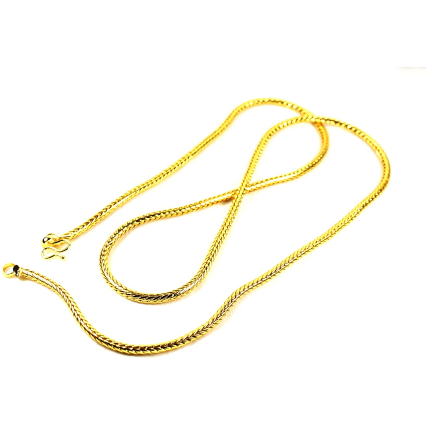 BFJ- BHEESHMA FASHION JEWELLERY One Gram Gold Jewellery Long Chains for Women | Gold Plated Chains for Women | 1Gram Gold Jewellery for Women | Thali Chain for Women Traditional | Snake | 26 Inches