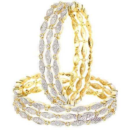 YouBella Bangles for women Stylish Traditional American Diamond Bangles for Women and Girls (2.6)