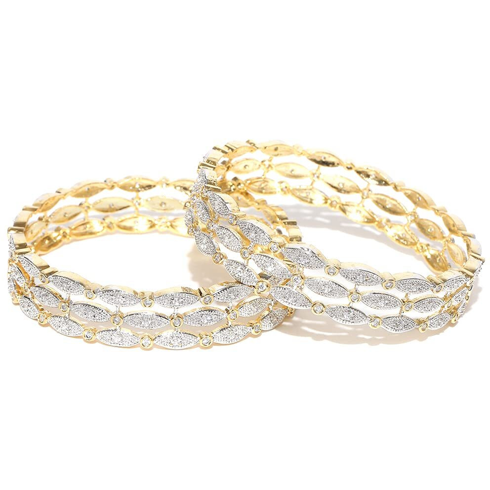 YouBella Bangles for women Stylish Traditional American Diamond Bangles for Women and Girls (2.6)