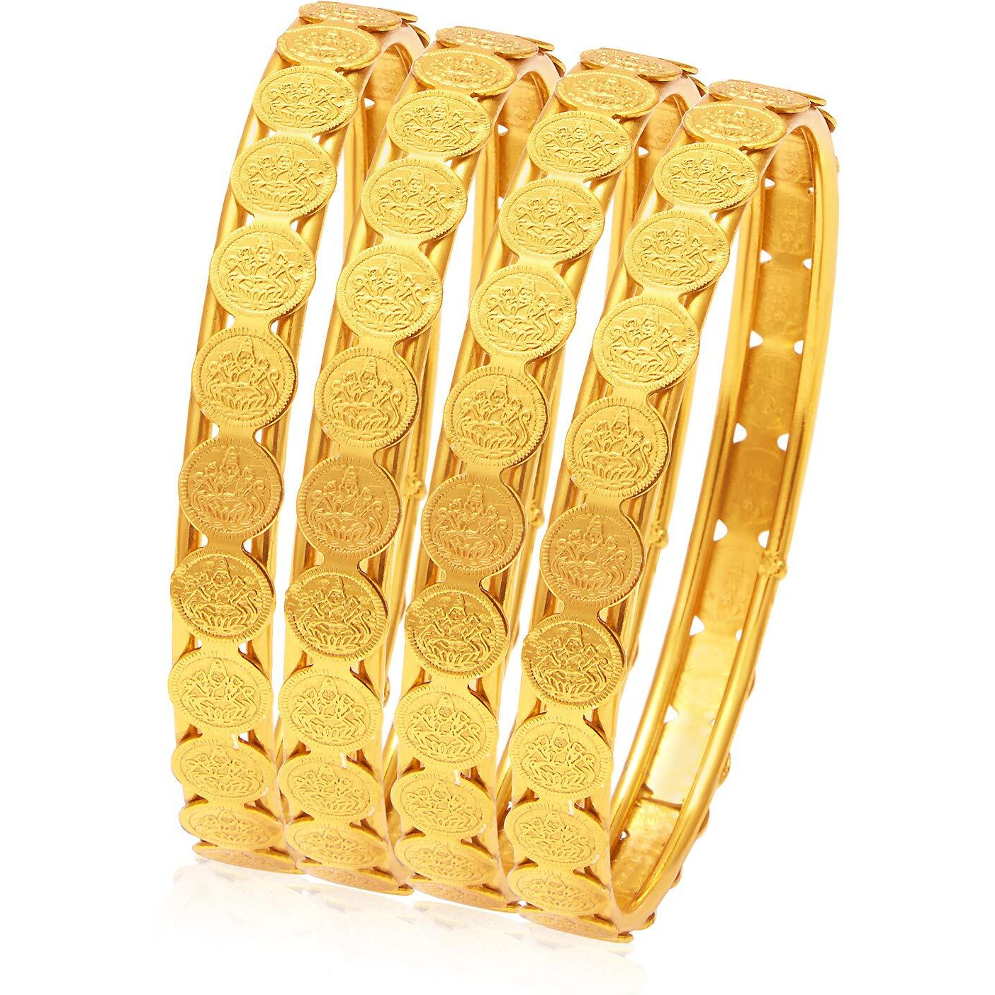 Sukkhi Stunning Pearl Gold Plated Peacock Meenakari Bangle Set Combo for Women (SKR57809_2.6)