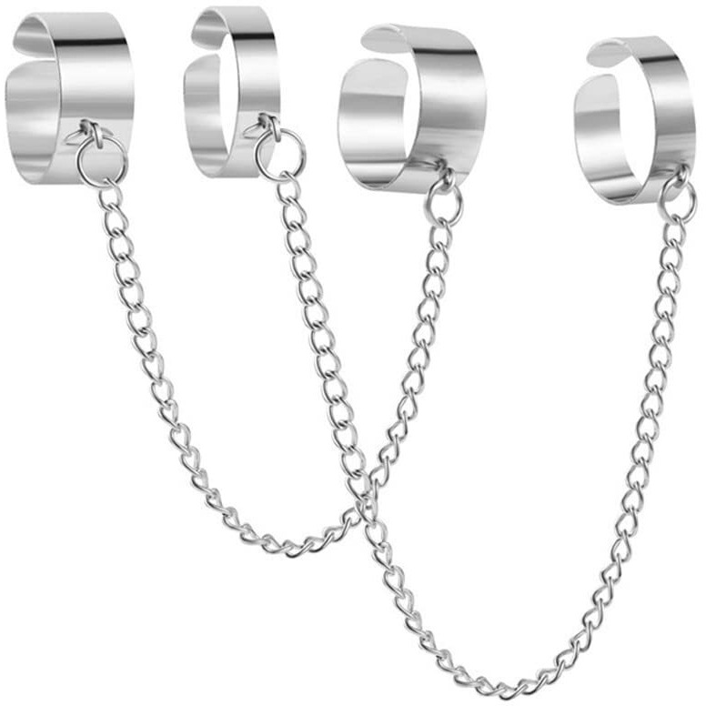 Shining Diva Fashion Latest Stylish Metal Boho Midi Finger Rings for Women and Girls - Set of 2 (rrsd14211r), Silver