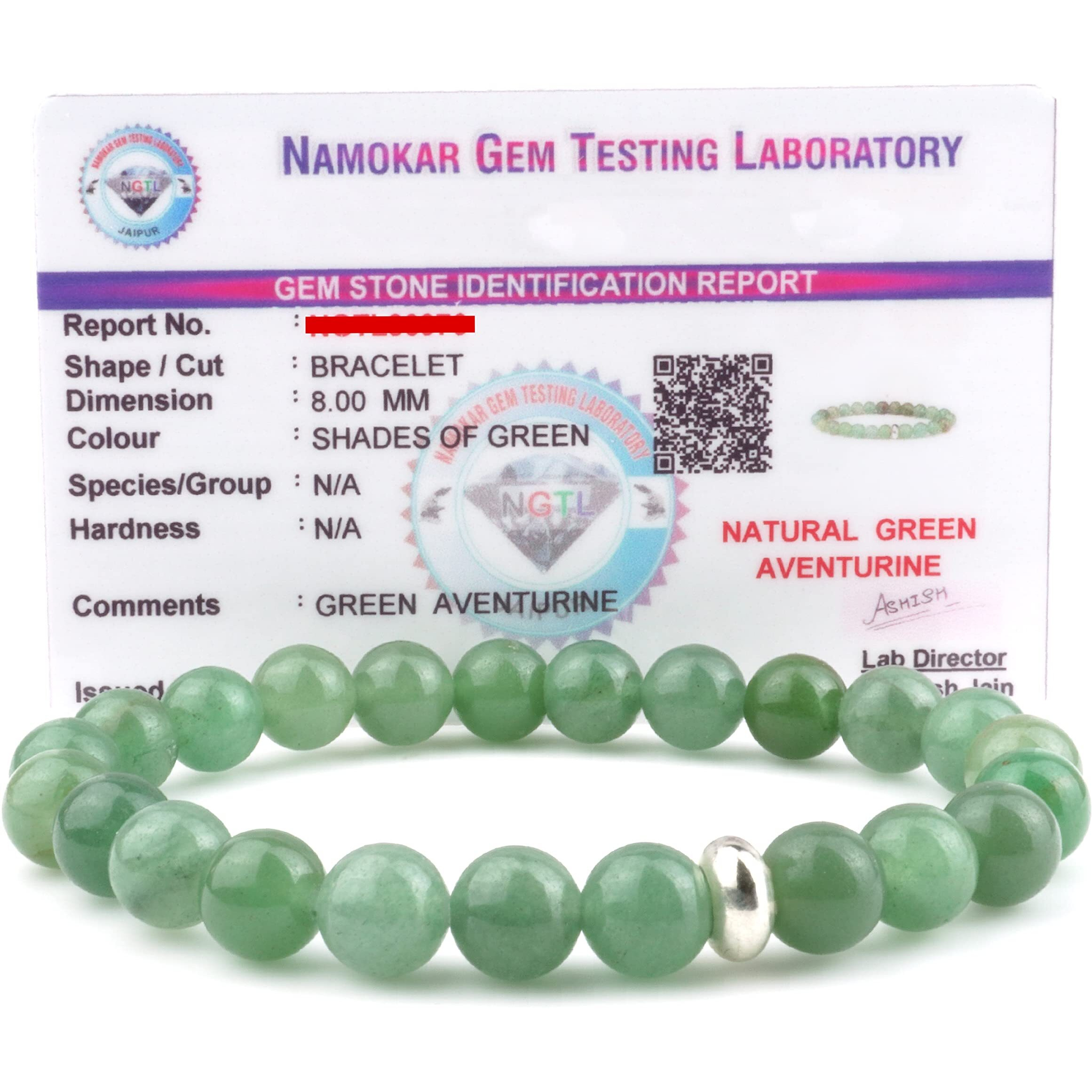 REMEDYWALA Charged Energized Certified Green Aventurine Bracelet For Reiki Healing For Unisex Adult