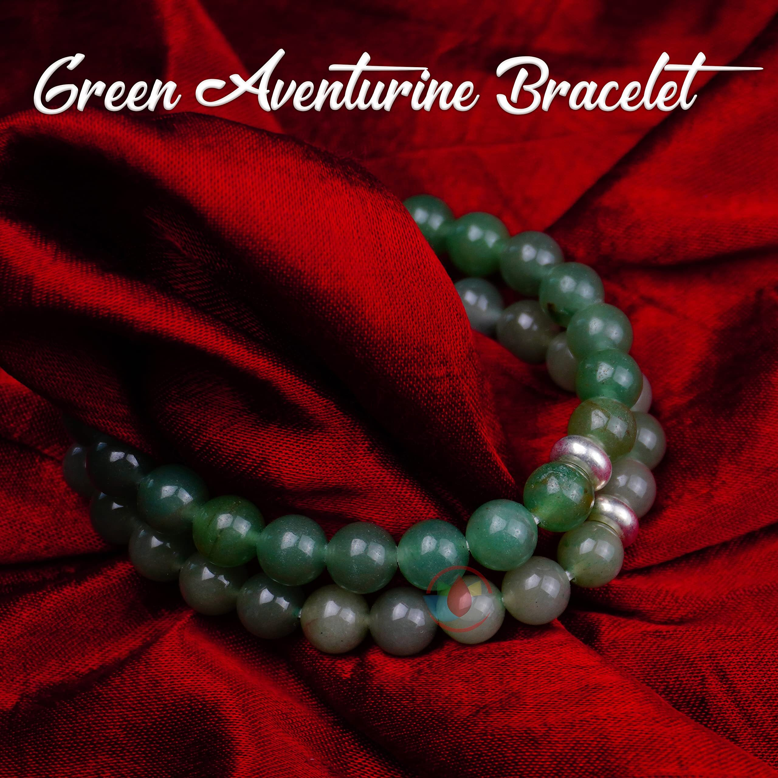 REMEDYWALA Charged Energized Certified Green Aventurine Bracelet For Reiki Healing For Unisex Adult