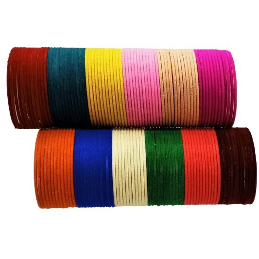 Rudra Enterprises Colorful Collection 12 Color Bangle Set For Women (2.4)