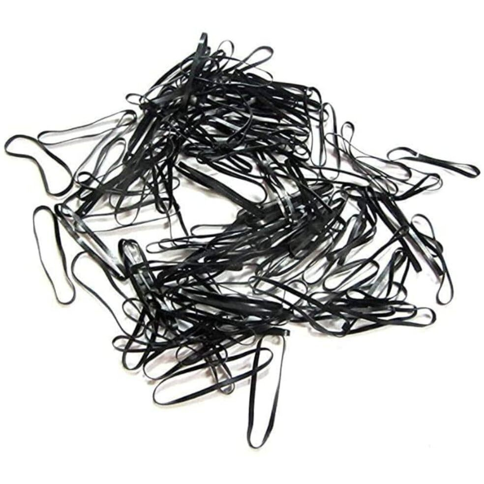 On Blow Disco Hair Rubber Bands | Black | Pack of 250 for Women/Girls