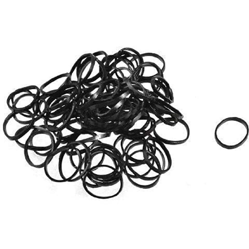 On Blow Disco Hair Rubber Bands | Black | Pack of 250 for Women/Girls