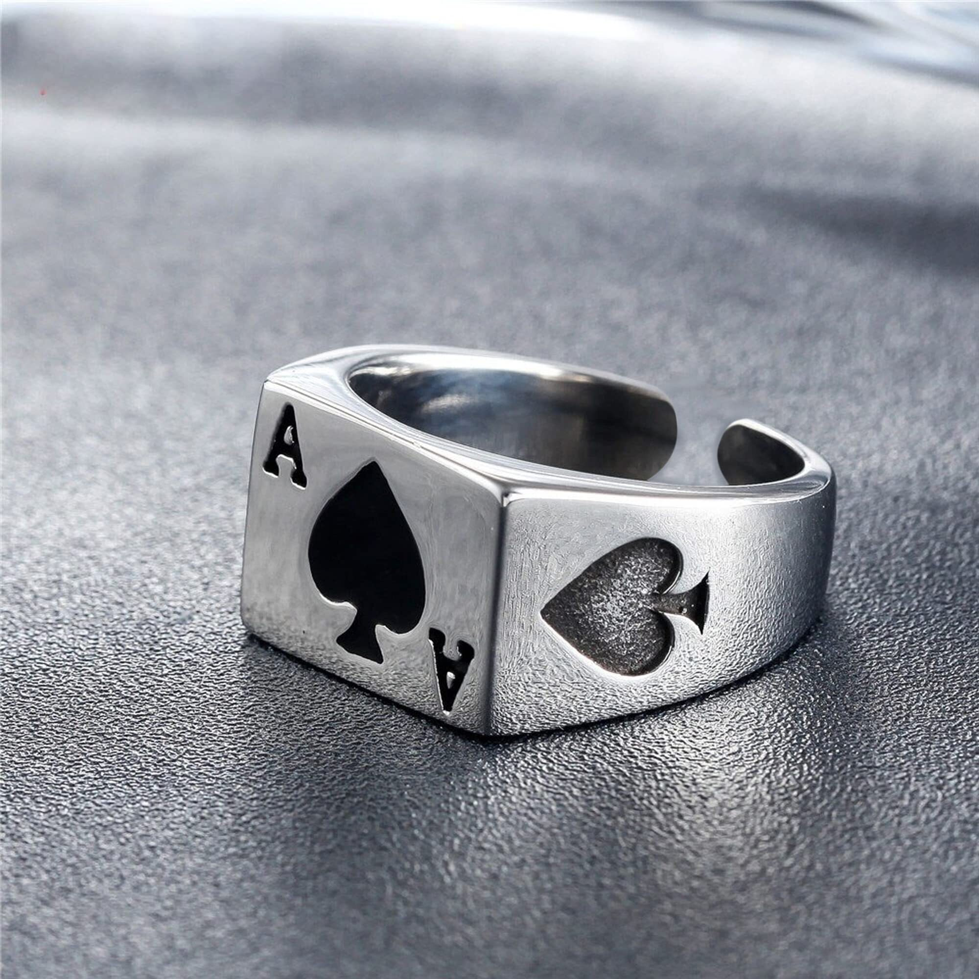 Fashion Frill Charming Rings For Men Silver King Lion Silver Plated Stylish Silver Ring For Men Boys Girls Stainless Steel Dude Evil Eye Chain Rings for Men Boys Jewellery Love Gifts