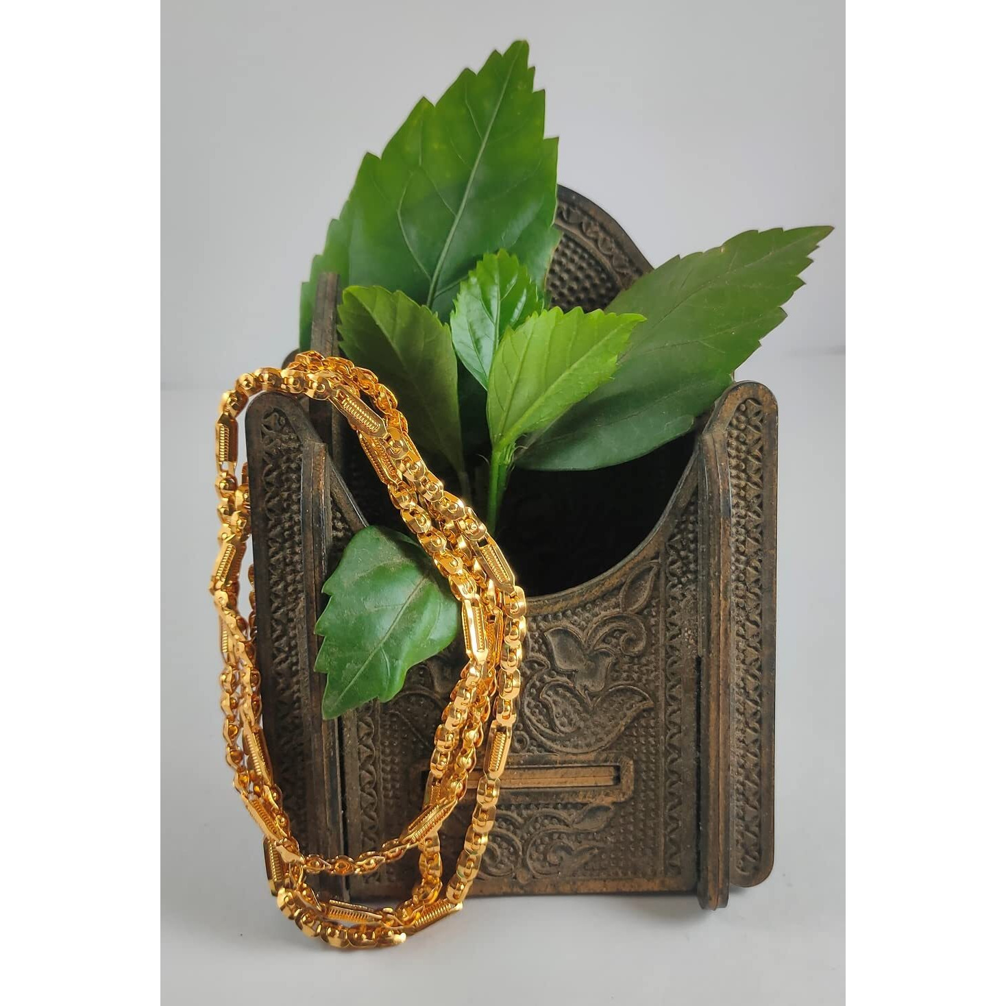 CUTE GOLD 1 Gram Gold Plated Fashion Jewellery Traditional Covering Muruku Thali Saradu Chain for Women & Girls