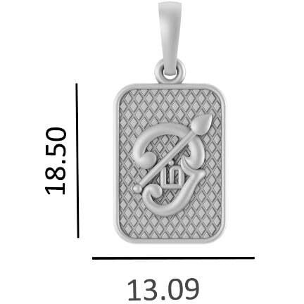 AKSHAT SAPPHIRE Sterling Silver (92.5% Purity) Rectangle Tamil Om Pendant for Men and Women