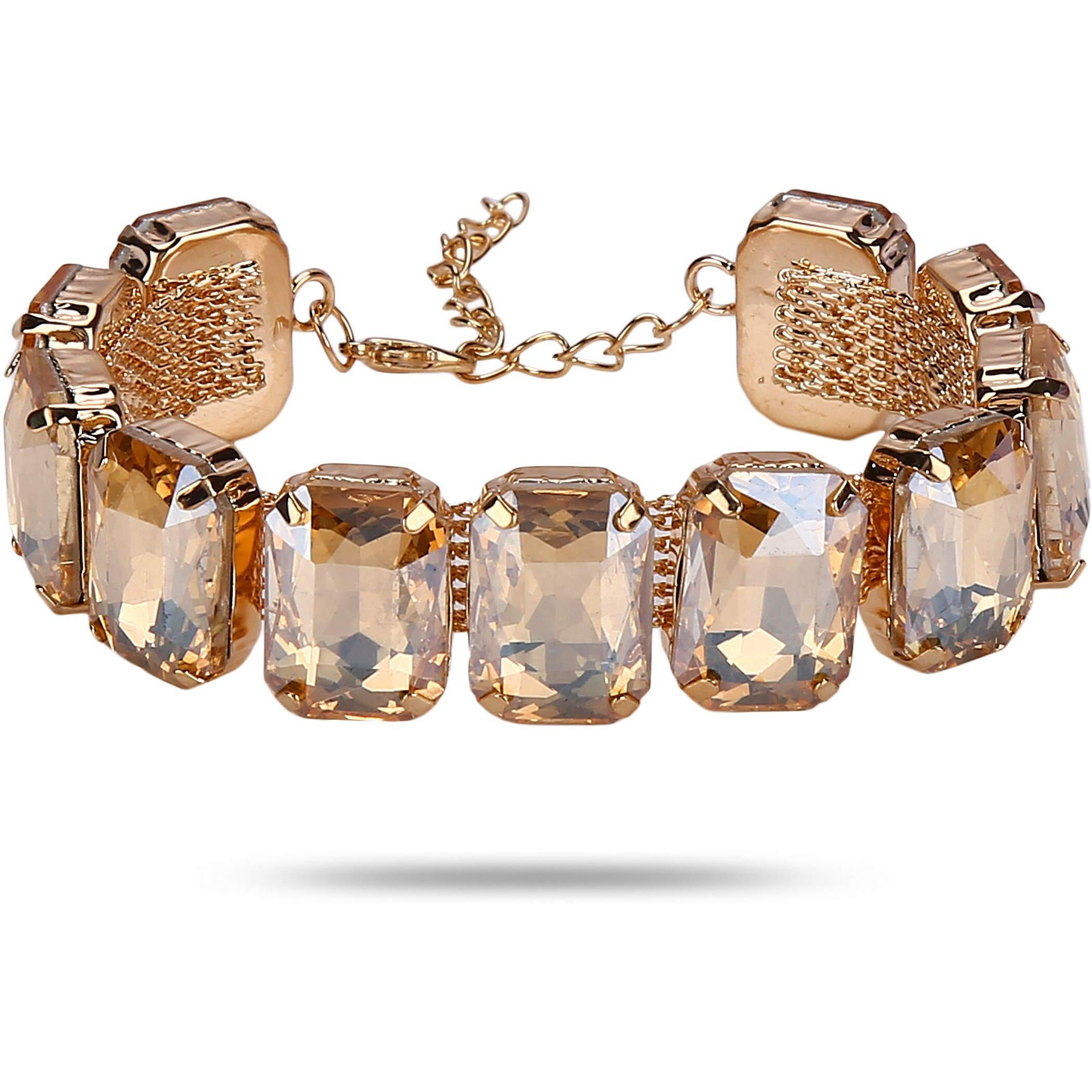 YouBella Valentine Gift for Girlfriend/Wife Jewellery Crystal Bangle Bracelet For Girls and Women (Brown)