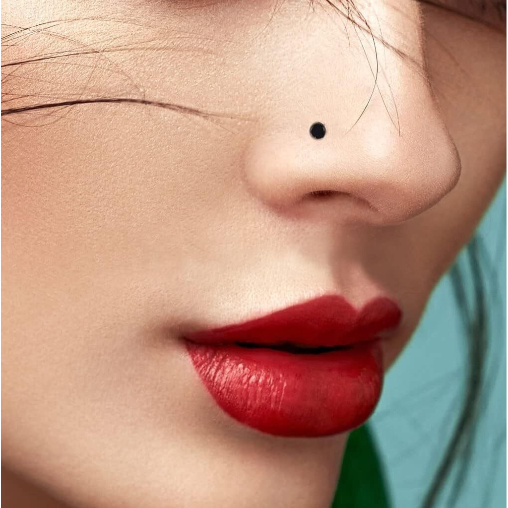 VAMA FASHIONS Body Piercing Jewelry Hole Nose Hoop Ring Sterling Nose pin Studs for Women & Girls (60 Pcs - 1.5/2.5 / 3mm) (Black Nose ring for Pierced Nose)