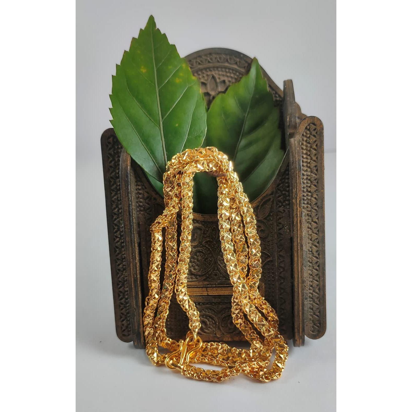 CUTE GOLD 1 Gram Gold Plated Fashion Jewellery Traditional Covering Muruku Thali Saradu Chain for Women & Girls