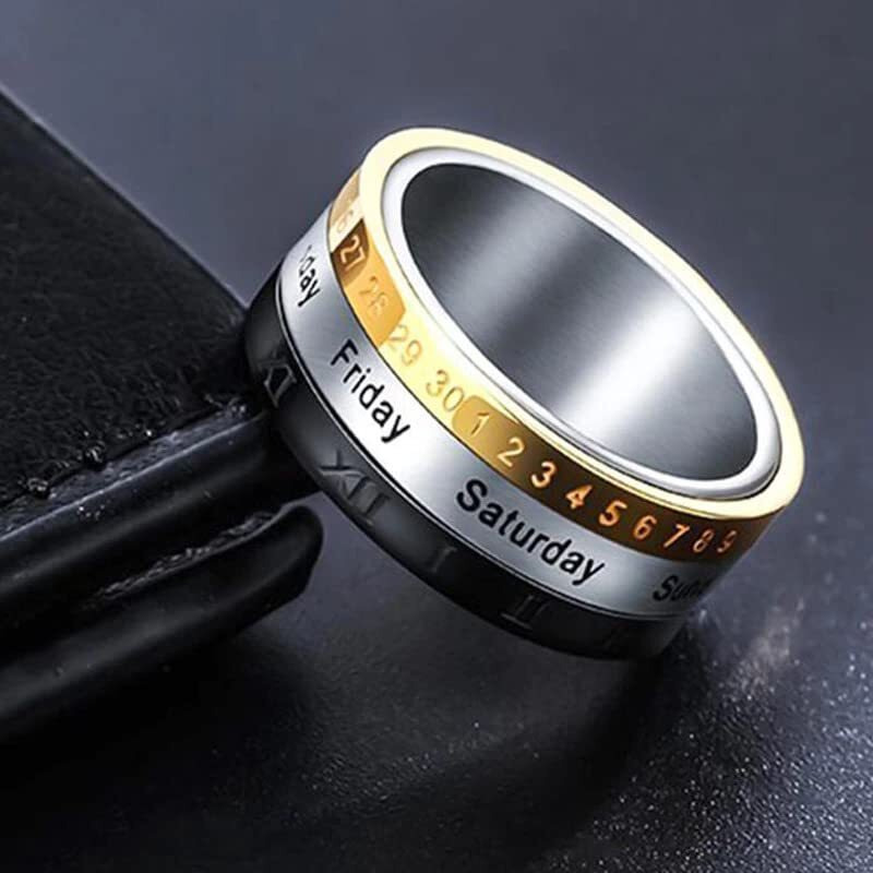 Fashion Frill Charming Silver King Lion Silver Plated Stylish Silver Ring For Men Boys Stainless Steel Tough Dude Chain Rings for Men Accessories Jewellery for Men (Retro)
