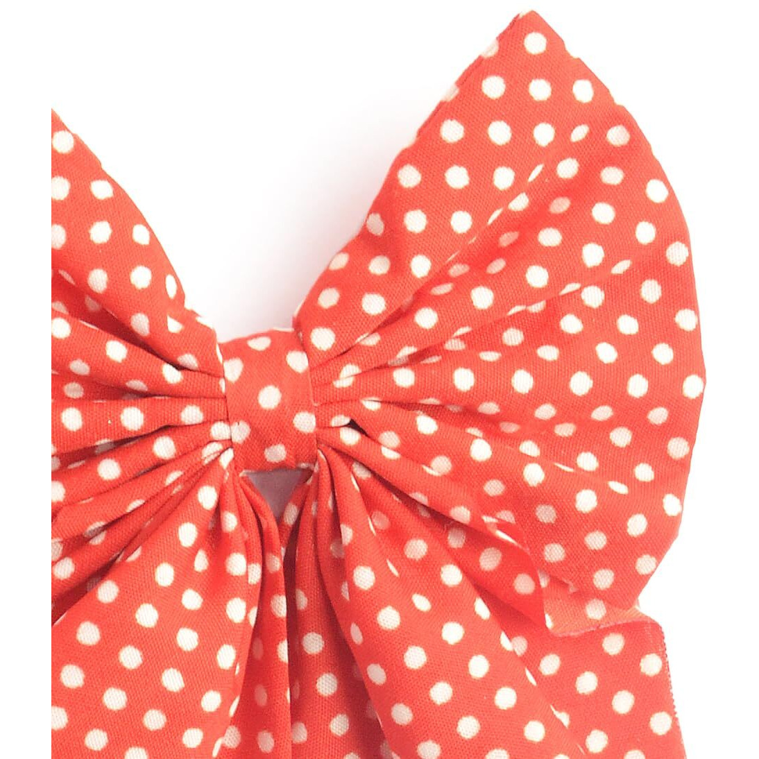 Radhu & Kabby Hair Bow for Women/Girls | Polka Print Hair Bow Clip | Hair Accessories | Fancy & Stylish | Anti-Hair Breakage Hairclips for all Occasions | 1 Pcs | Red Colour