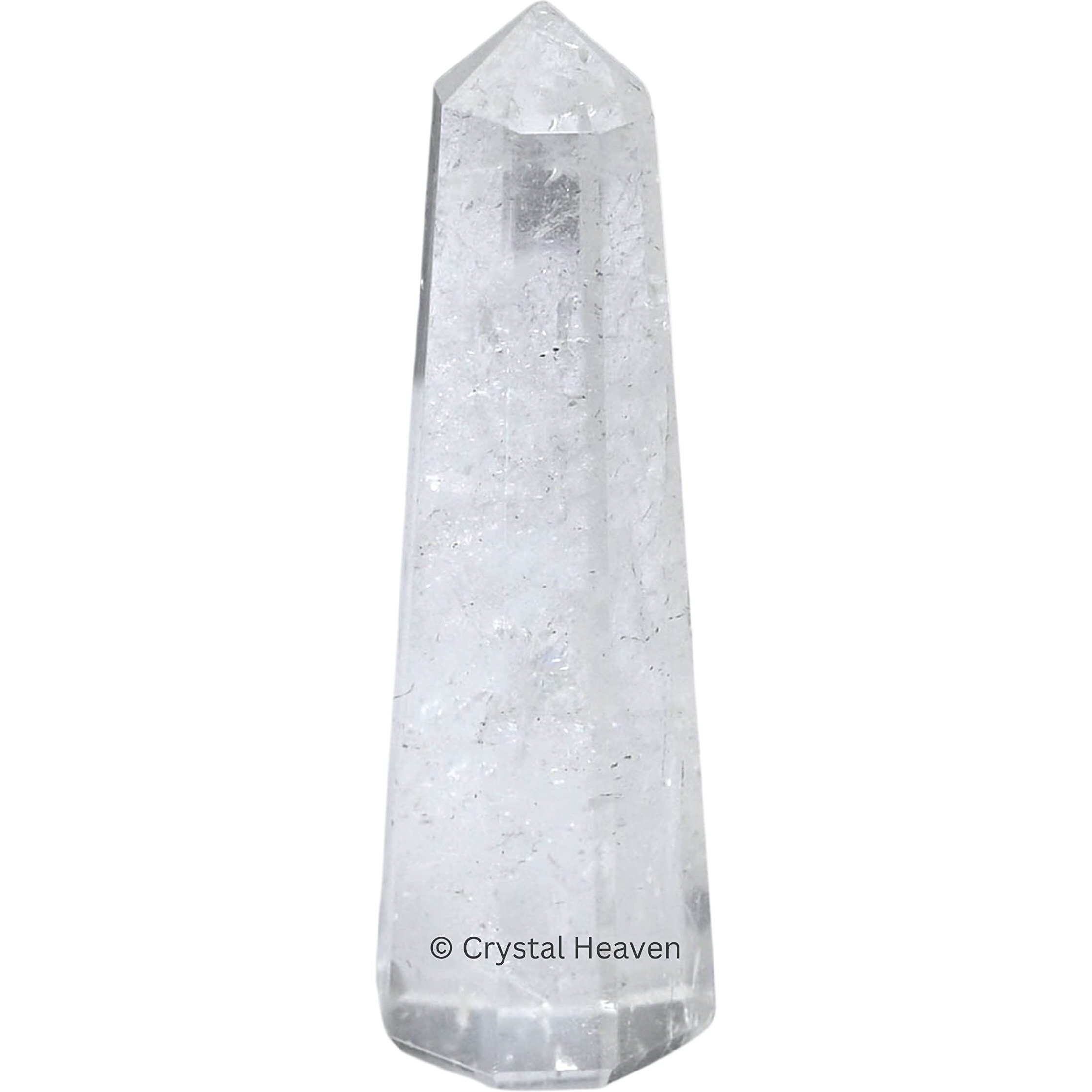 Crystal Heaven Shiv Shakti Pair Clear Quartz Rose Quartz Crystal Tower Obelisk Point For Chakra, Healing & Balancing - Aaa Grade Original Certified Gemstone Agate For Yoga Spiritual (3-4 Inches)