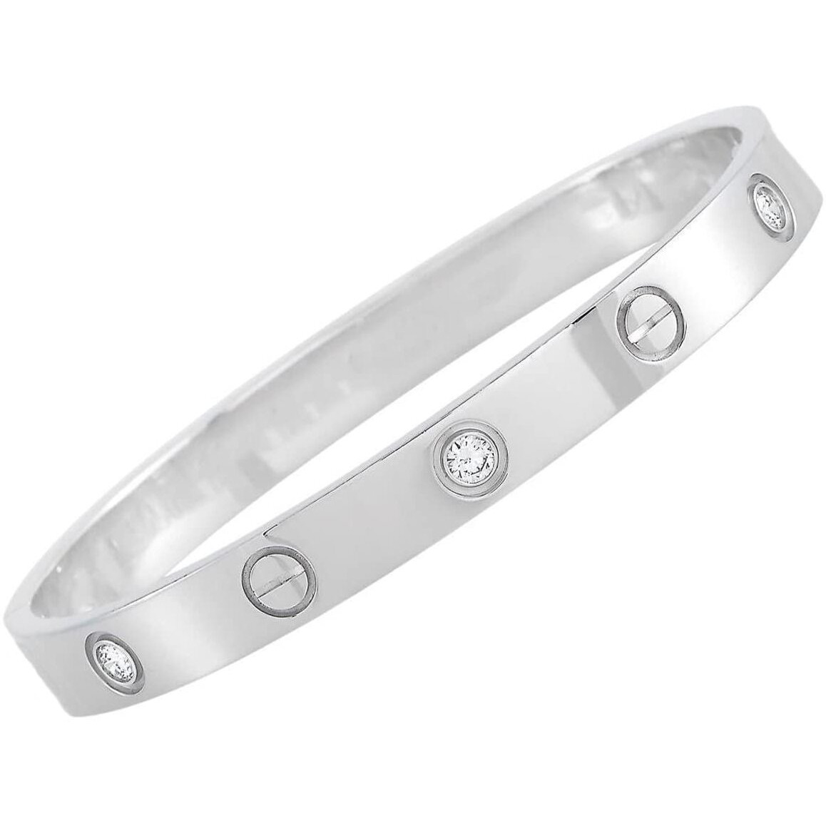 Jewels Galaxy Jewellery For Women Astonishing Silver Plated Love AD Bracelet (CT-BNG-49140)