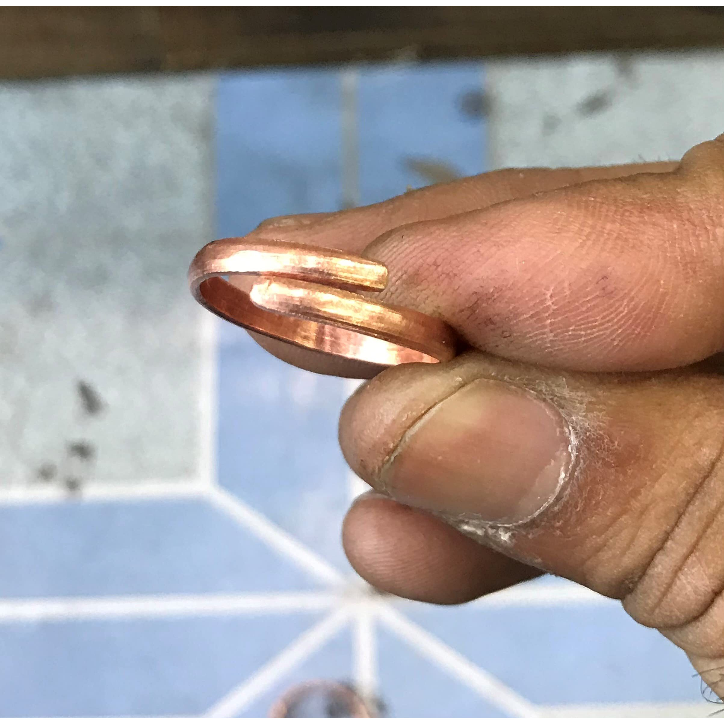 Parakash Gems Pure Copper Adjustable Free Size Finger Ring Tamba Challa Fashion Jewellery For Men And Women