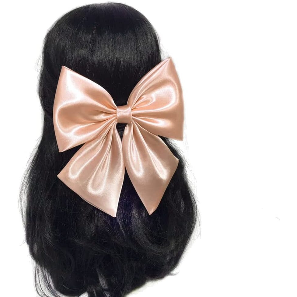 Linenblue Hair Sailor Bow Clip For Women & Girls (Golden) (Pack Of 1)