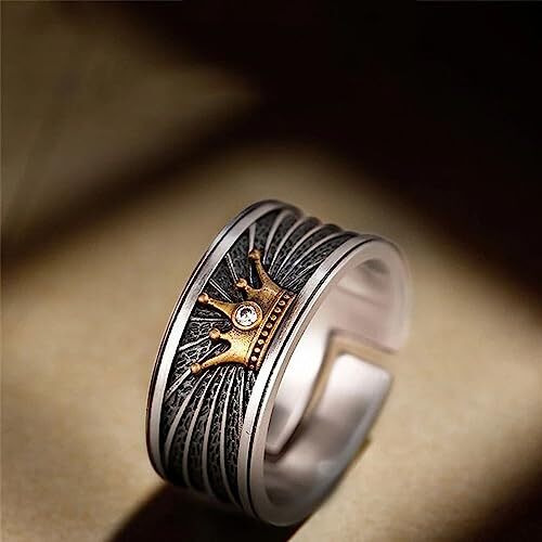 Fashion Frill Mens Jewellery Silver Ring For Boys Stainless Steel Adjustable Finger Rings for Men and Boys Girls Women Accessories Jewellery for Men Anniversary Unisex Rings