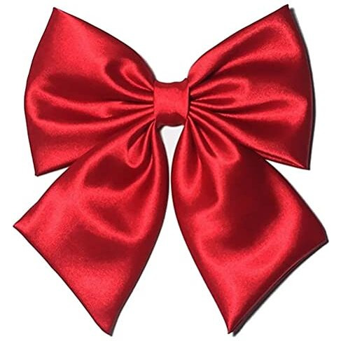 Linenblue Silk Hair Sailor Bow Knot Clip For Women & Girls (Maroon & Black) (Pack Of 2)