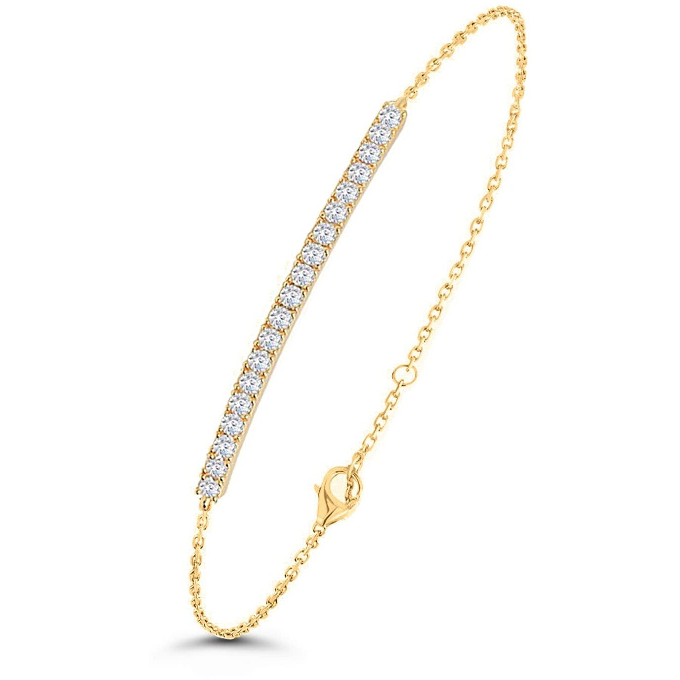 MINUTIAE Gold Plated Diamond Cut Cubic Zirconia Adjustable Bracelet for Women & Girls Jewellery for Gift