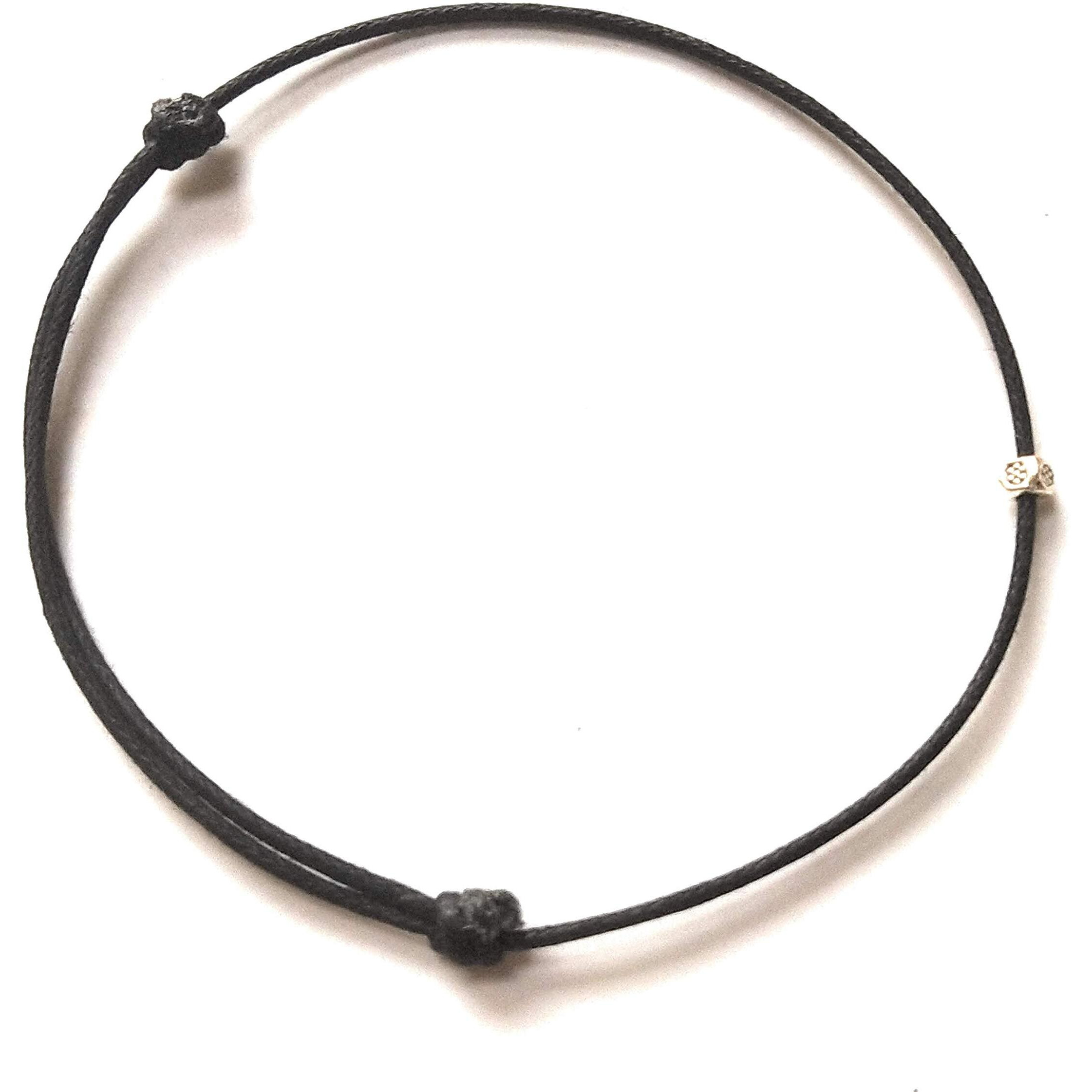 Thanus Crafts Black Threaded Ankle Bracelet Barefoot Foot Jewelry for Women (Black)
