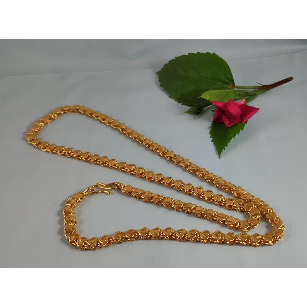 CUTE GOLD 1 Gram Gold Plated Fashion Jewellery Traditional Covering Muruku Thali Saradu Chain for Women & Girls