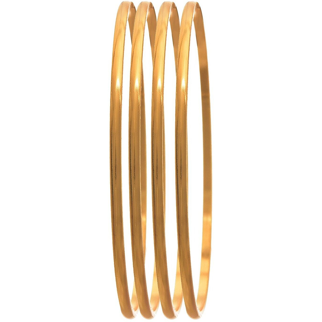 Jfl - Jewellery For Less Traditional Ethnic One Gram Gold Plated Bangle Set For Girls & Women - (Set Of 4)