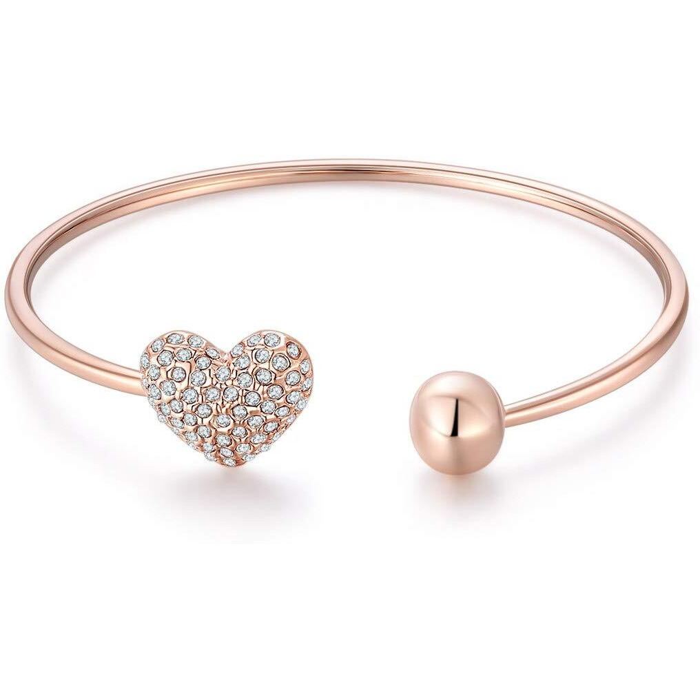 Jewels Galaxy Stylish Rose Gold Plated Bracelet Jewellery for Women (SMNJG-BNNG-3119)