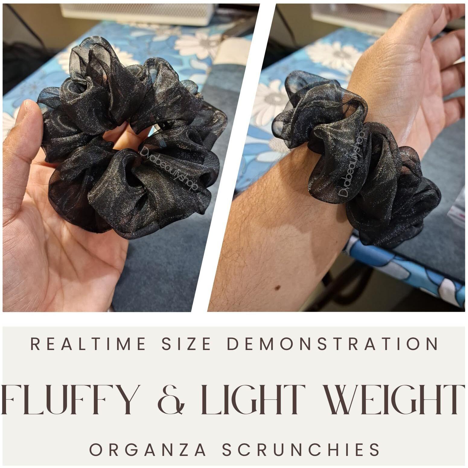 Premium gift scrunchies for girl, women hairband, unique texture (Blink)