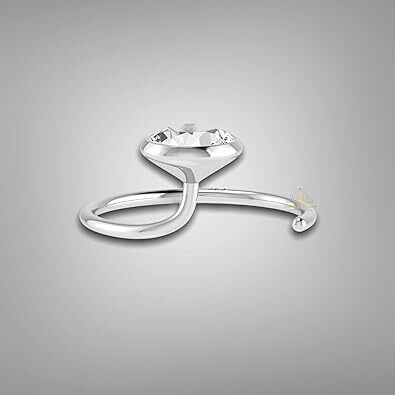 SJ SHUBHAM JEWELLERS 925 Sterling Silver Round Shape Cubic Zirconia 4MM Cup Wire Stud for Women Girls