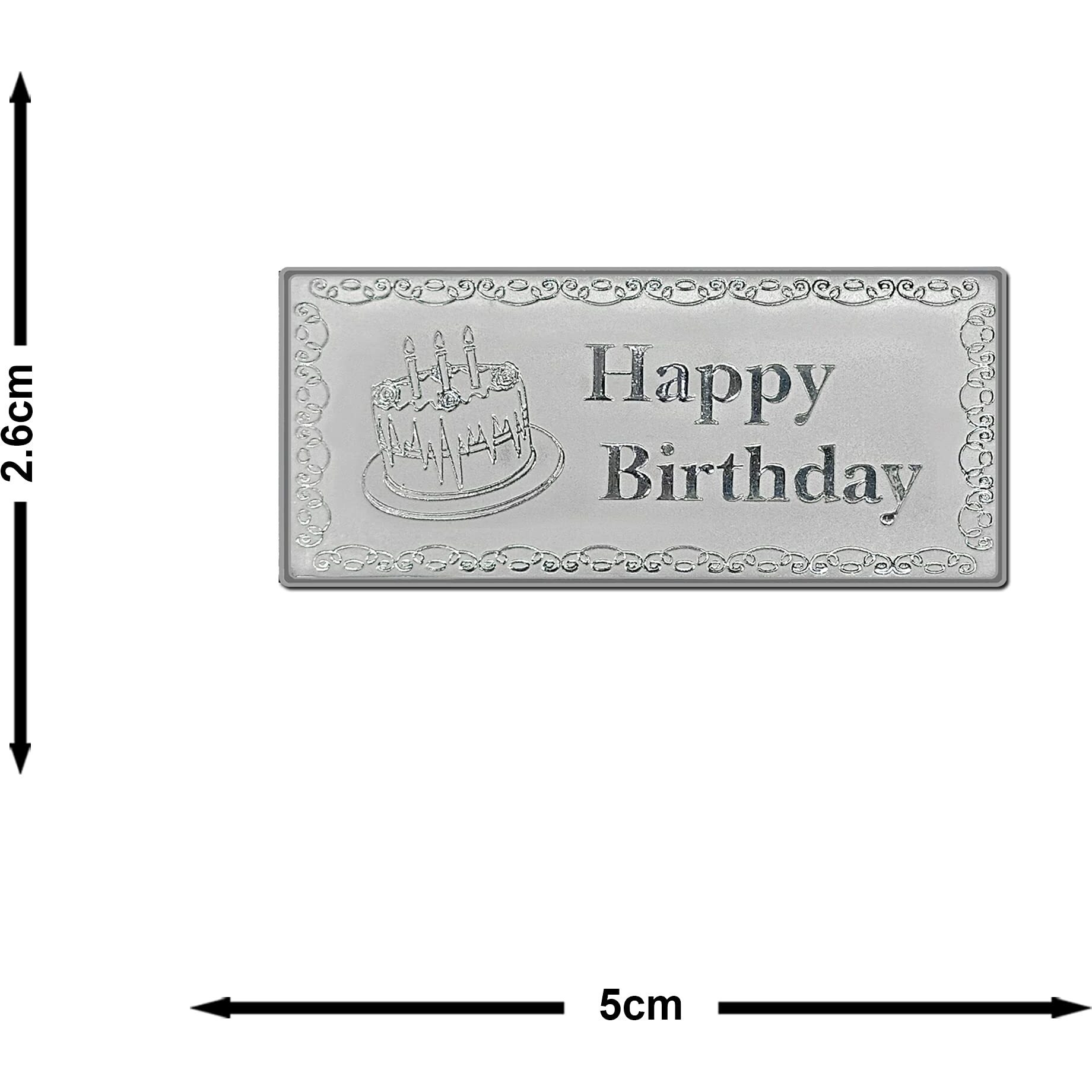 MAA SILVER Happy Birthday Fine Silver Bar with 999 Purity 5 Grams