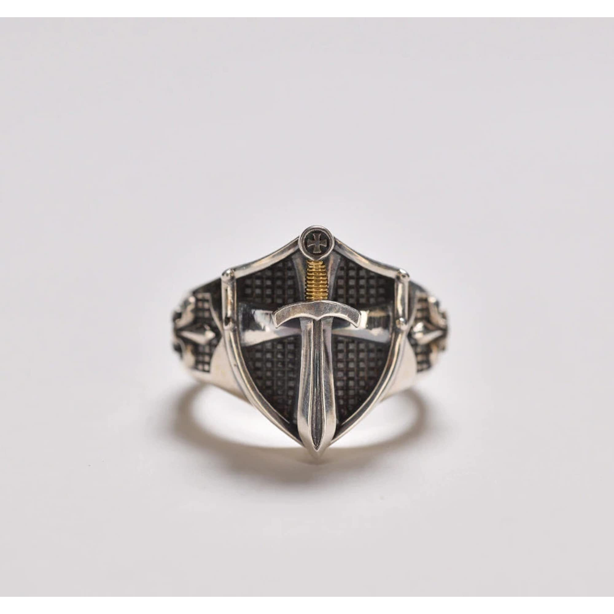 Fashion Frill Rings For Men Silver King Lion Silver Plated Stylish Silver Ring For Men Boys Girls Stainless Steel Dude Evil Eye Chain Rings for Men Boys Jewellery Love Gifts (American)