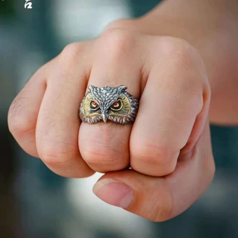Fashion Frill Charming Silver King Lion Silver Plated Stylish Silver Ring For Men Boys Stainless Steel Tough Dude Chain Rings for Men Accessories Jewellery for Men (Modern)