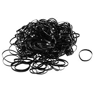 On Blow Disco Hair Rubber Bands | Black | Pack of 100 for Women/Girls