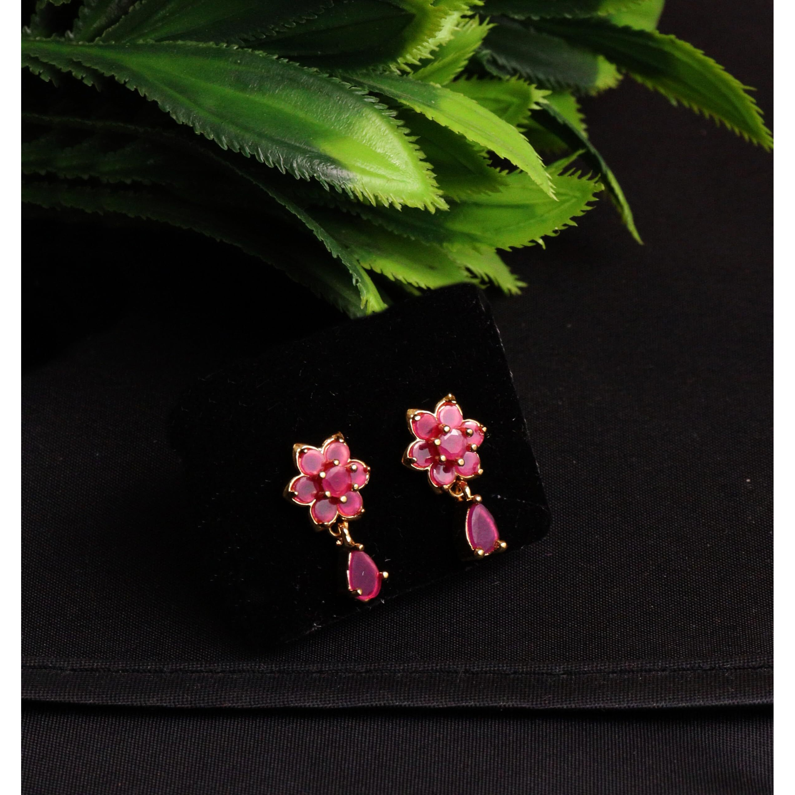 CUTE GOLD One Gram Gold Plated Fashion Jewellery Traditional Covering Earring for Women & Girls