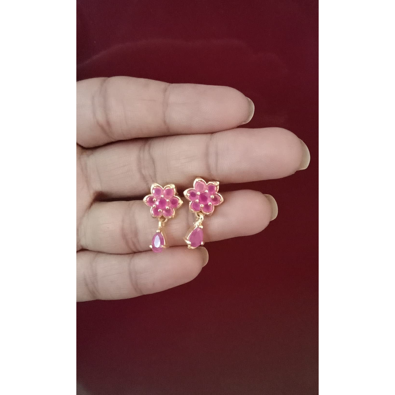 CUTE GOLD One Gram Gold Plated Fashion Jewellery Traditional Covering Earring for Women & Girls