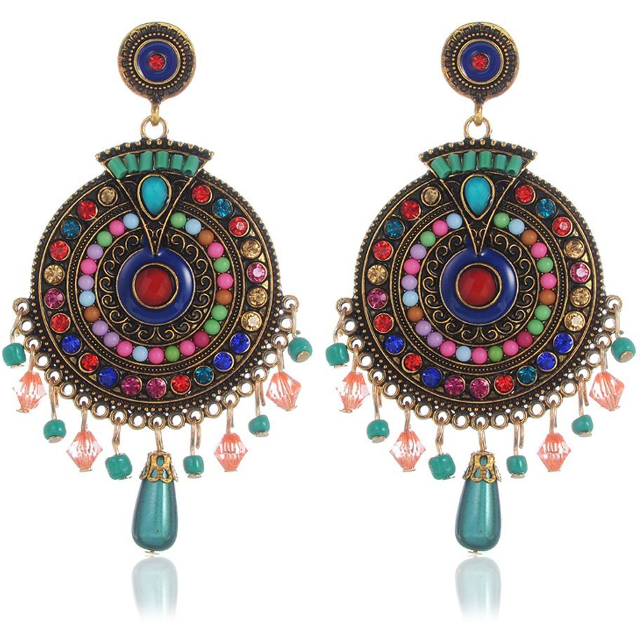 Shining Diva Fashion Jewellery Bohemian Fancy Metal Earrings for Women and Girls (Multicolor) (8732er)