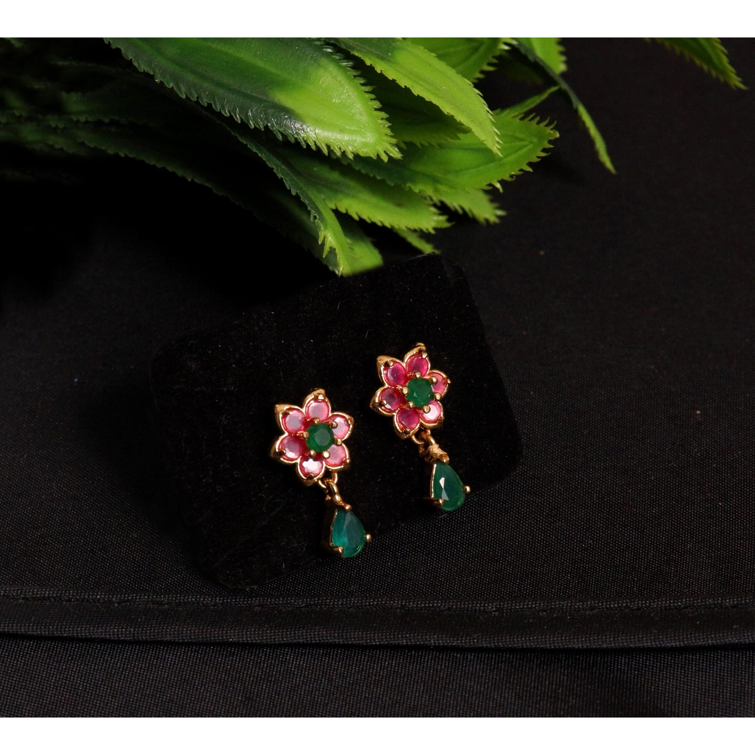 CUTE GOLD One Gram Gold Plated Fashion Jewellery Traditional Covering Earring for Women & Girls