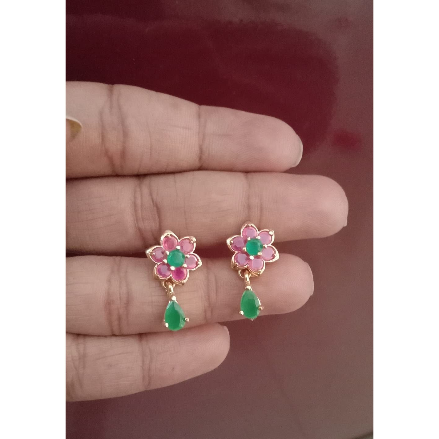 CUTE GOLD One Gram Gold Plated Fashion Jewellery Traditional Covering Earring for Women & Girls