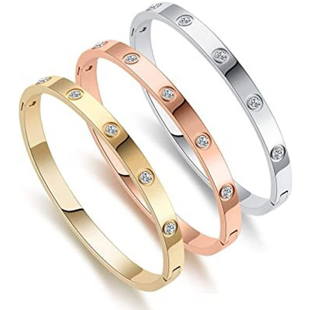 Jewels Galaxy Stunning Gold Plated Multi Strand Bracelet For Women (Style 14) (SMNJG-CB-BNGC-7683)