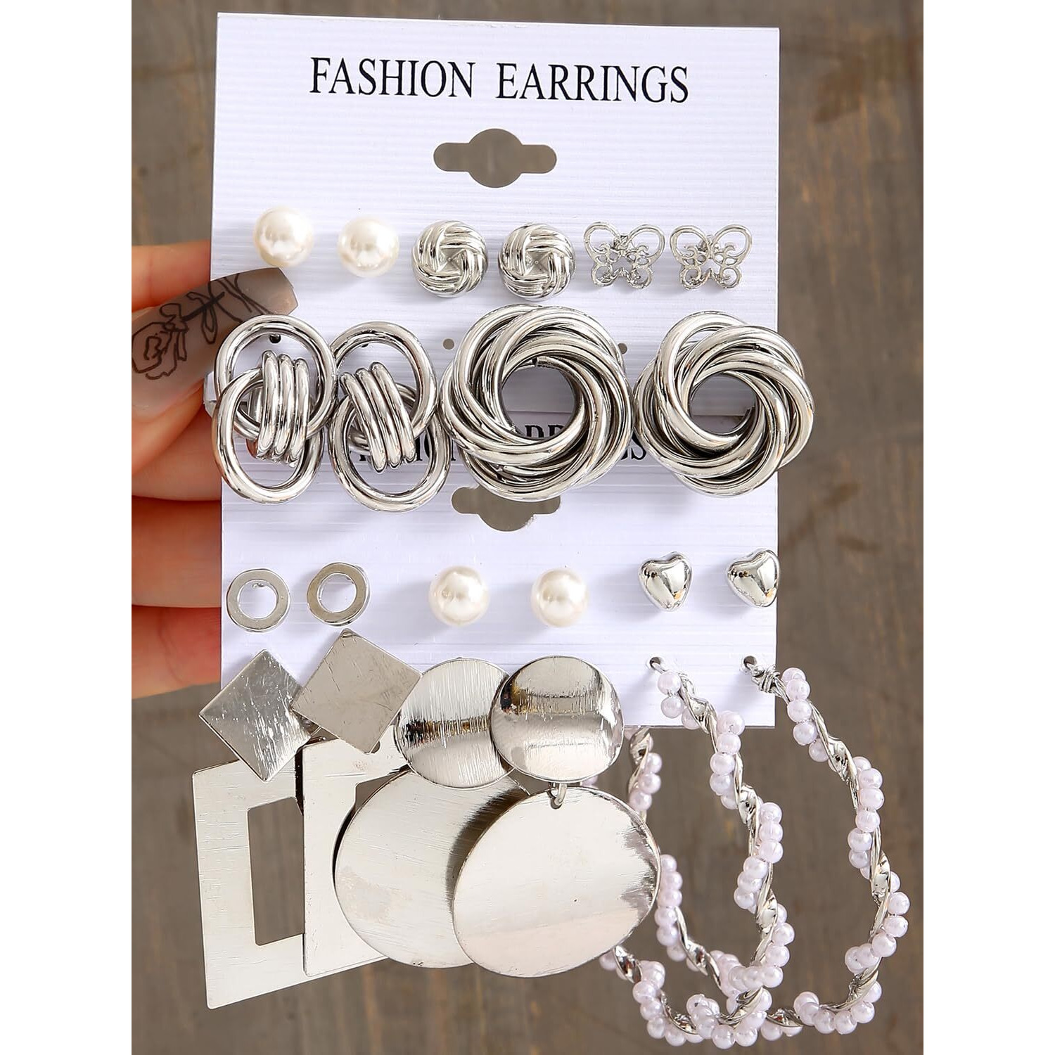 Shining Diva Fashion 11 Pairs Combo Set Latest Stylish Stud Earrings for Women and Girls (rr15832er)