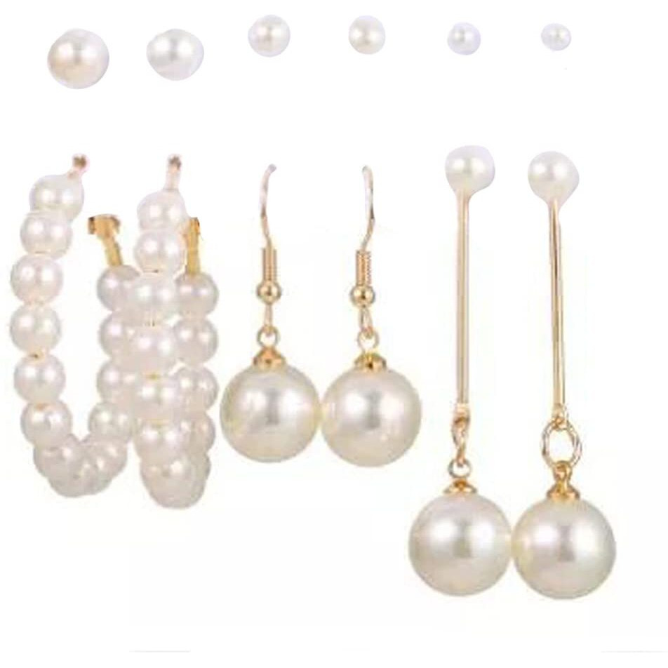 Jewels Galaxy Gold Plated Hoops Earrings Combo For Women/Girls (Design 28) (JG-PC-ER-8703)